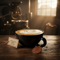 Mug à café en céramique noire de qualité supérieure 350 ml Grande capacité Tasse en grès pour l'art du latte Espresso et le thé de l'après-midi