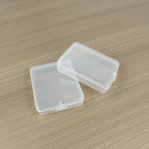 Transparent Rectangular PP Plastic Storage <b>Box</b> 9x11.2x2.7cm For <b>Makeup</b> Organizers Desktop Parts Container - Product Image 3