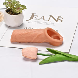 YPM TPE Penisvergrößerer für Männer <span class=keywords><strong>Penis</strong></span>-Hülle Männlicher Penisvergrößerer Penisring Erwachsenen-Sexspielzeug Vergrößerungs-Kondom - Product Image 4