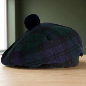 Chapeau Bonnet Tartan Tammy Noir, Casquette Traditionnelle des Highlands Écossais, Utilisation Quotidienne pour Voyage et Plage, Matière Acrylique, Toutes Tailles - Product Image 3