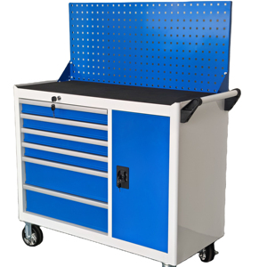 Coffre à outils roulant d'<span class=keywords><strong>atelier</strong></span> avec 6 tiroirs et 1 <span class=keywords><strong>porte</strong></span> Solution pratique <span class=keywords><strong>de</strong></span> stockage d'outils d'<span class=keywords><strong>atelier</strong></span> <span class=keywords><strong>Garage</strong></span> Armoires à outils en métal - Product Image 1