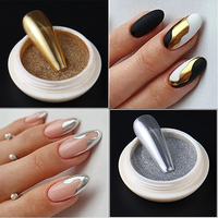 Poudre magique miroir 3D SH Antique Copper brillante pour nail art, paillettes pigmentées à frotter, flocons métalliques chromés pour la décoration des ongles