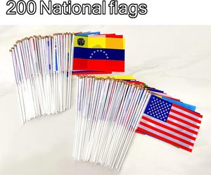 Cá Nhân Thiết Kế 100D Polyester Ngoài Trời Trong Nhà Logo Thế Giới Nhỏ Mini Tất Cả Các Nước Cầm Tay Cờ - Product Image 6