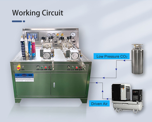 Machine <span class=keywords><strong>de</strong></span> remplissage <span class=keywords><strong>de</strong></span> cartouches <span class=keywords><strong>de</strong></span> CO2 à station unique, à commande pneumatique, alimentée en 220V, pour usine - Product Image 5