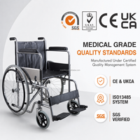 Silla de Ruedas Manual Plegable Directa de Fábrica al por Mayor con Certificación CE ISO UKCA para Compradores de Centros de Rehabilitación