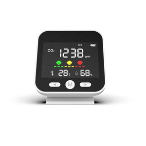 Masaüstü NDIR CO2 dedektörü 1600mAh CO2 monitör hava kalitesi monitörü CO2 ölçer karbon dioksit metre ayarlanabilir <span class=keywords><strong>alarm</strong></span>ı gaz analizörü - Product Image 6
