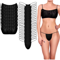 Ensemble de sous-vêtements jetables personnalisés pour femmes de vente chaude Soutiens-gorge jetables et culotte string pour Spa