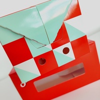 Boîtes à emporter jetables de qualité alimentaire auto-établissantes avec fenêtre personnalisable, trous de ventilation et papier sulfurisé résistant à la graisse