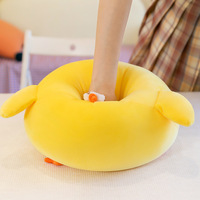 Peluche en gros, jouet en peluche doux, mignon, en forme de poussin rond, rembourré de coton PP, idéal comme cadeau