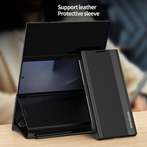 Étui en cuir avec support pour stylet pour <span class=keywords><strong>Samsung</strong></span> <span class=keywords><strong>Galaxy</strong></span> <span class=keywords><strong>Z</strong></span> TriFold / <span class=keywords><strong>Z</strong></span> Fold 8 Ultra / 7 6 <span class=keywords><strong>5</strong></span> 4 3, <span class=keywords><strong>coque</strong></span> arrière givrée antichoc pliable - Product Image 1