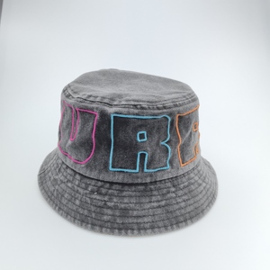 Sombrero de cubo Vintage con logotipo bordado personalizado para adultos, gorra parasol para pesca al aire libre, gorra de <span class=keywords><strong>mujer</strong></span>, sombreros de cubo con logotipo personalizado - Product Image 1
