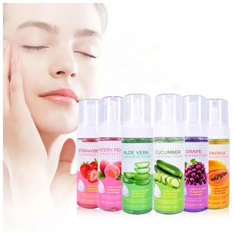 2023 New Private Label Arrival Natural Korean Deep Cleansing Mousse Collagen Facial Cleanser Organic Whitening Foam Face Wash