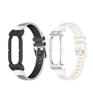 สายนาฬิกาซิลิโคนใสแบบเปลี่ยนได้สำหรับกีฬา  สำหรับ Google Fitbit Air  รุ่น OEM  ตัวเรือนโลหะแบบหนาพิเศษ - Product Image 2