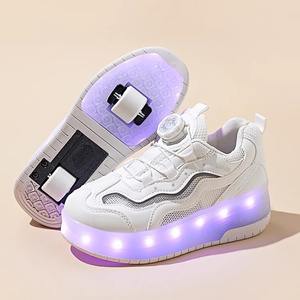 Vendite dirette di fabbrica scarpe da ginnastica per bambini <span class=keywords><strong>pattini</strong></span> estivi a due ruote ricaricabili LED invisibili <span class=keywords><strong>pattini</strong></span> ruota - Product Image 1