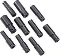 Juego de 20 Llaves de Impacto Profundas Especiales para Llave Eléctrica de 1/2\", para Reparación de Automóviles, Juego de Llaves de Vaso Hexagonales de Alta Calidad