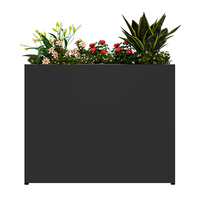 JH-Mech Bac à légumes surélevé robuste pour plantes d'extérieur, facile à installer, pieds réglables, 38"*10"*30", bac à plantes en métal pour extérieur