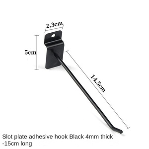 소매점 유틸리티 슬롯 후크 그리드 슬랫 선반 판금 벽걸이 금속 디스플레이 후크 - Product Image 4