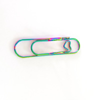 Portalápices de metal para cuaderno, clips de papel con forma de corazón, suministros escolares y de oficina