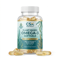 Gélules d'oméga-3 à base d'algues, fabricant OEM ODM, marque privée, complément alimentaire DHA EPA, à base de plantes, faible MOQ, certifié GMP