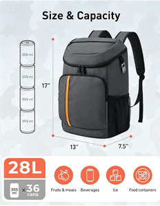 Mochila Refrigerante de Poliéster ODM/OEM, Ligera y Aislada, de <span class=keywords><strong>7.4</strong></span> Galones, a Prueba de Fugas, para Hombres y Mujeres, para Campamento, Senderismo y Deportes - Product Image 3