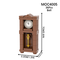 MOOXI City Series MOC MOC4005 Décoration de la maison Horloge de siège Horloge Jouets Blocs de construction Ensembles Modèle de construction Jouets éducatifs Poupées