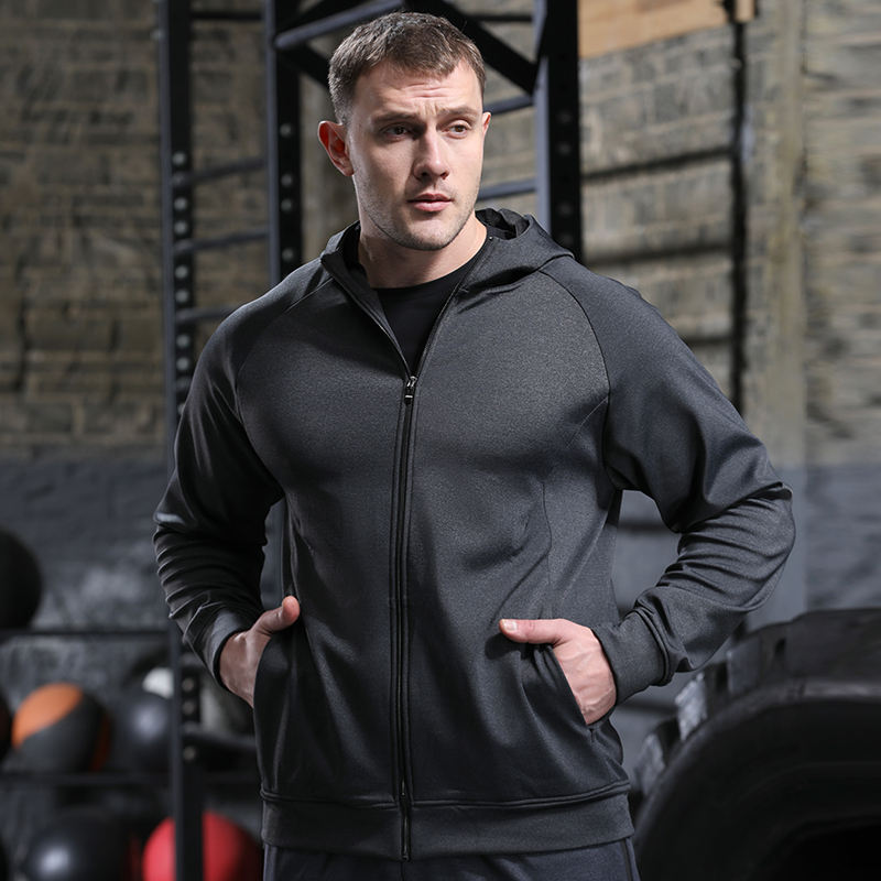 Fall Winter Sports Pullover Men's Casual Fashion Polar Fleece Solid Color  Hooded Warm Coat