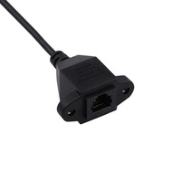 Cable de extensión LAN Ethernet RJ45 de 30CM, Cables DE COMUNICACIÓN DE MONTAJE EN Panel de tornillo macho a hembra 8P8C para mejora de red