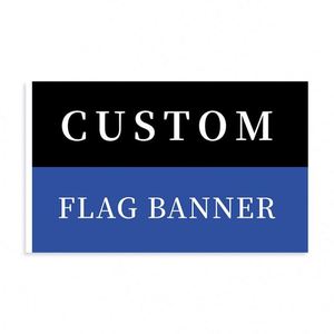Factory Wholesale Best Price Good Quality 100D Polyester Custom Flags <b>Banners</b> in Black and Blue - Product Image 2