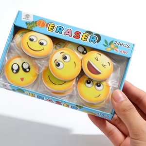 Goma de Borrar con Cara Sonriente, Accesorios Escolares Promocionales, Bonitos Borradores de Goma con Expresiones de Sonrisa para Niños - Product Image 3