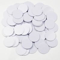 Prix d'usine TK4100 125kHz Jeton RFID blanc étanche de 25mm/30mm de diamètre pour contrôle d'accès