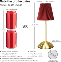 Chinois rétro Vintage Style Flexible Portable plissé abat-jour intérieur tactile Dimmable veilleuse maison décorative Rechargeable