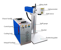 Máquina de Marcado Láser de Fibra CNC 3D de Escritorio 20W 30W 50W con Soporte para DXF AI BMP y Refrigeración por Aire