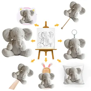 Mainan boneka hewan gajah kustom mewah mainan mewah desain kustom