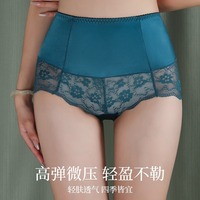 2024 maille culotte femmes Sexy taille haute caleçon Culotte Femme broderie bref Transparent voir à travers sans couture dentelle culotte