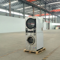 Commercial Stack Washer Dryer Heavy Duty Industrial Washer Dryer for Laundromat Hotel Apartment OEM Factory