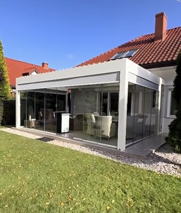 Gazebo de Aluminio para Exteriores con Techo Plegable Impermeable, Diseño Ecológico Inspirado en la Naturaleza para Balcón, FZBY001 Biocl - Product Image 5