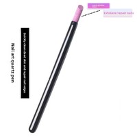 Poussoir à cuticules en plastique solide pour nail art, bâtonnet polissant pour bordures d'ongles, noir, blanc, rose, pièce unique, fourni par l'usine