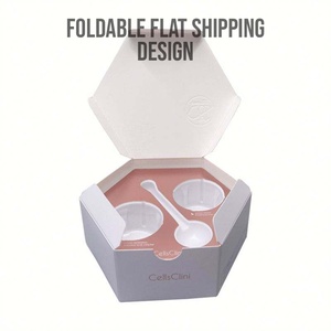 Caja de Cartón Corrugado Ecológica Bee, Embalaje Cosmético Hexagonal, Materiales Reciclados, Revestimiento de Bandeja de Plástico - Product Image 1