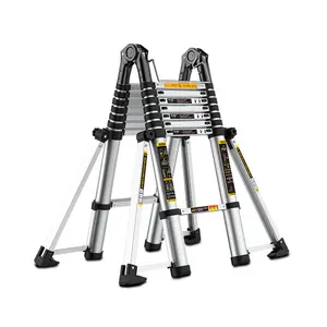 Aluminum alloy telescopic ladder herringbone ladder thickened multi-purpose folding ladder lifting engineering staircase