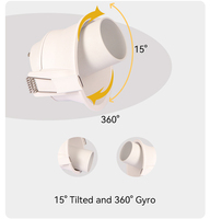 IP20 Anti-éblouissement UGR<10 360 degrés Gimbal gu10 rond led projecteur luminaire downlight cadre gu10