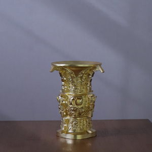 Modelli Decorativi in Ottone Fuso Stile Classico di He Zun, Artigianato Antico 3D per Collezioni Museali di Arte Culturale Storica - Product Image 6