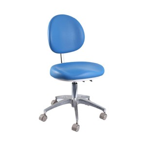 Silla Dental Dansdon con Asiento de PU Azul, Altura Ajustable, Silla de Consultorio Médico para Uso Clínico - Product Image 1
