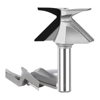 Mata Bor TCT Berkualitas Tinggi 1/2*3/4 CNC Dapat Disesuaikan ODM untuk Pisau Bawah Flush Trim Router Bit Alat Pertukangan Kayu Berlapis