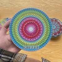 Grands supports de pot ronds en céramique bohèmes populaires tapis et tampons à motif personnalisables