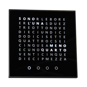 <span class=keywords><strong>Orologio</strong></span> <span class=keywords><strong>da</strong></span> Parete Italiano con Parole LED di Grandi Dimensioni, Quadrante Quadrato per <span class=keywords><strong>Soggiorno</strong></span> - Product Image 5