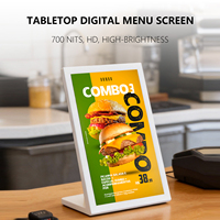 Panel de Menú Digital de 14 Pulgadas al por Mayor, Sistema Inteligente Conectado a Internet, Control Remoto para Camiones de Comida, Panel IPS Ultrafino