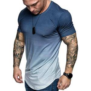 Camiseta muscular de gimnasio para hombre, camisetas de manga corta, blusa de entrenamiento informal, camisetas con estampado personalizado por sublimación - Product Image 2