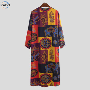 Nuovo Abaya da uomo con stampa estiva in poliestere con scritta in osso oracolo ispirata a Dubai saudita abbigliamento islamico per Oman Middle - Product Image 1