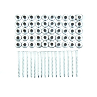Clou de toiture assemblé avec rondelle assemblée 3.8MM x 90MM clou IBR