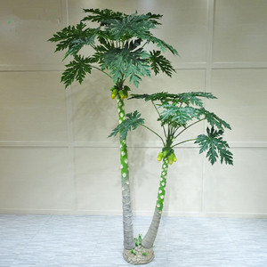 Plantes artificielles <span class=keywords><strong>de</strong></span> bureau, 1 pièce, matériau PE vert, décoration en plastique, <span class=keywords><strong>arbre</strong></span> à <span class=keywords><strong>papaye</strong></span> - Product Image 3